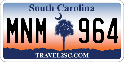 SC license plate MNM964