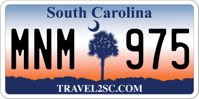 SC license plate MNM975