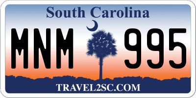 SC license plate MNM995