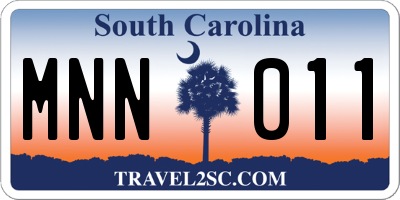SC license plate MNN011
