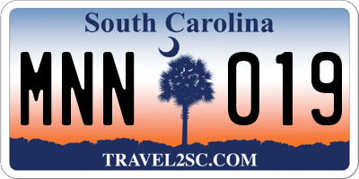 SC license plate MNN019