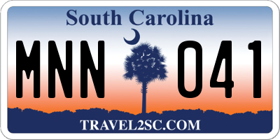 SC license plate MNN041