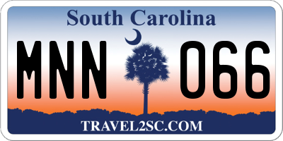 SC license plate MNN066