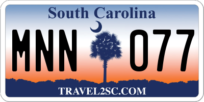 SC license plate MNN077