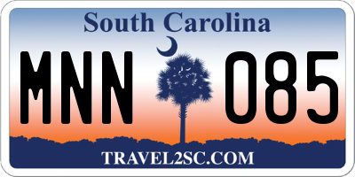 SC license plate MNN085