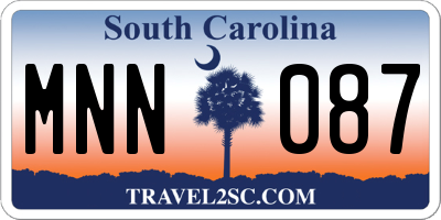 SC license plate MNN087