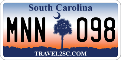 SC license plate MNN098