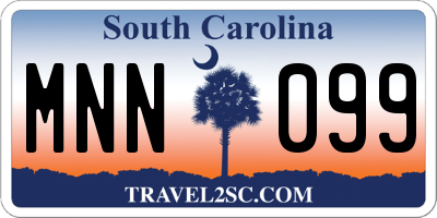 SC license plate MNN099