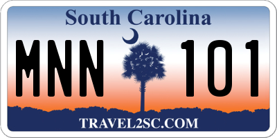 SC license plate MNN101