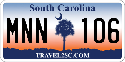 SC license plate MNN106