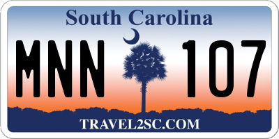 SC license plate MNN107