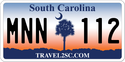 SC license plate MNN112
