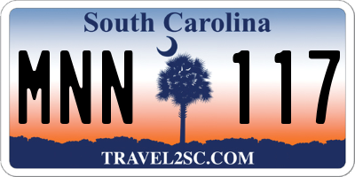 SC license plate MNN117