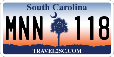 SC license plate MNN118