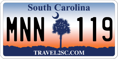SC license plate MNN119