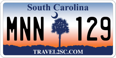 SC license plate MNN129