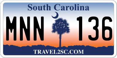 SC license plate MNN136