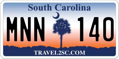 SC license plate MNN140