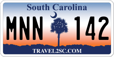 SC license plate MNN142