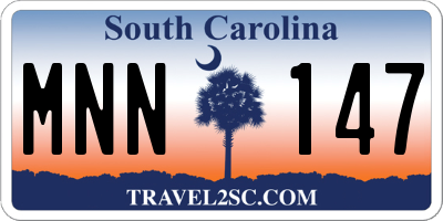 SC license plate MNN147