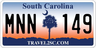 SC license plate MNN149
