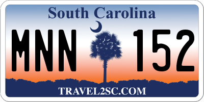 SC license plate MNN152