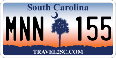 SC license plate MNN155