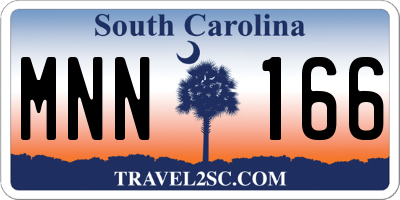 SC license plate MNN166