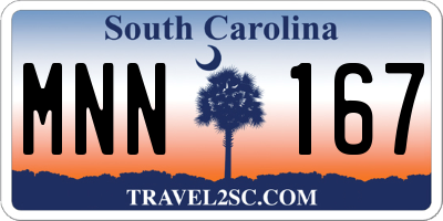 SC license plate MNN167