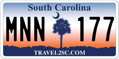 SC license plate MNN177