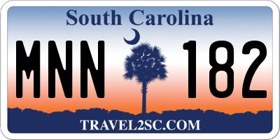 SC license plate MNN182