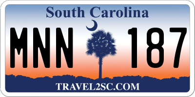 SC license plate MNN187