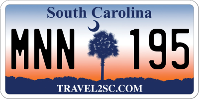SC license plate MNN195