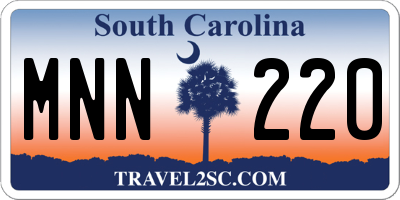 SC license plate MNN220