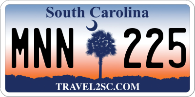SC license plate MNN225