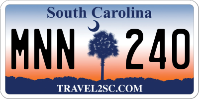 SC license plate MNN240