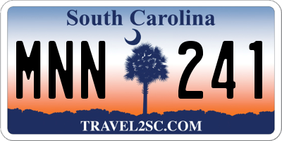 SC license plate MNN241