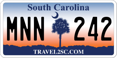 SC license plate MNN242