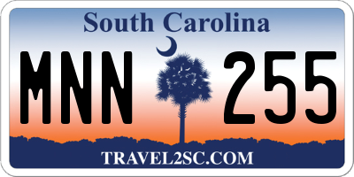SC license plate MNN255