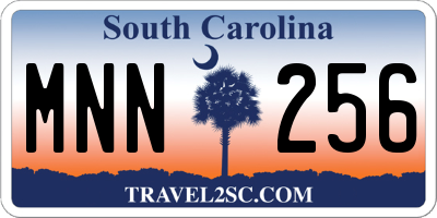 SC license plate MNN256