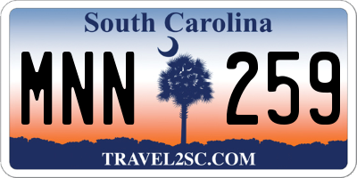 SC license plate MNN259