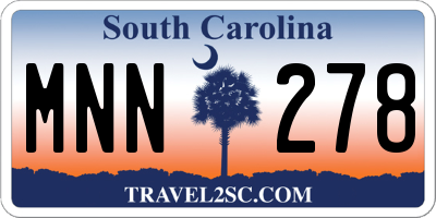SC license plate MNN278