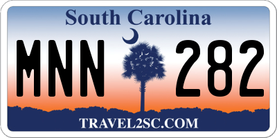 SC license plate MNN282