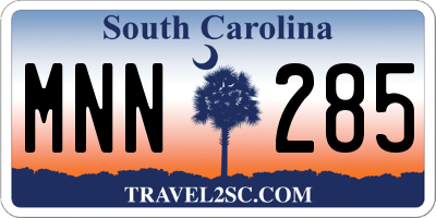 SC license plate MNN285