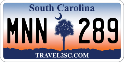 SC license plate MNN289