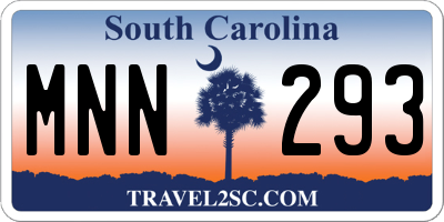 SC license plate MNN293