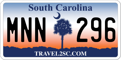 SC license plate MNN296