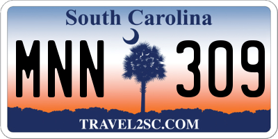 SC license plate MNN309