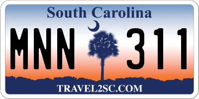 SC license plate MNN311