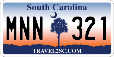 SC license plate MNN321